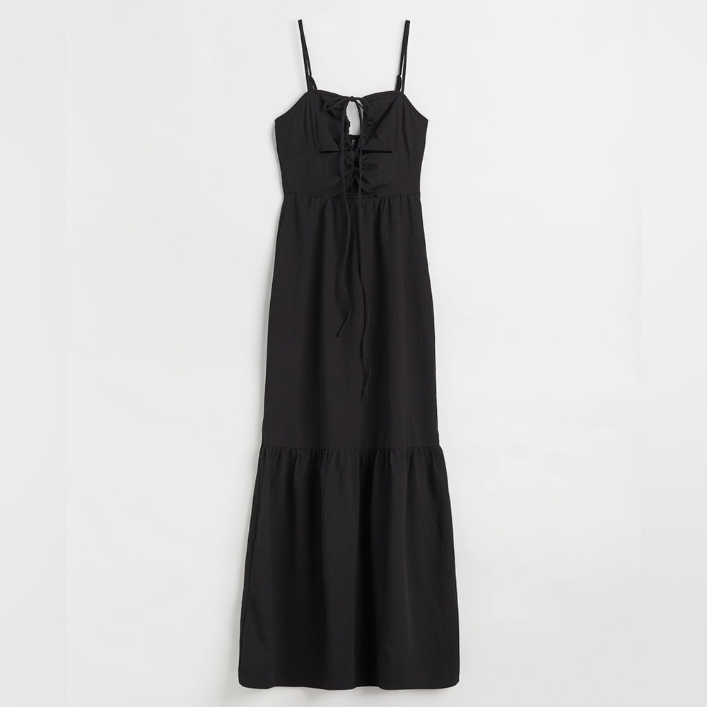 H&M Divided Black Long Cut-Out Dress size M